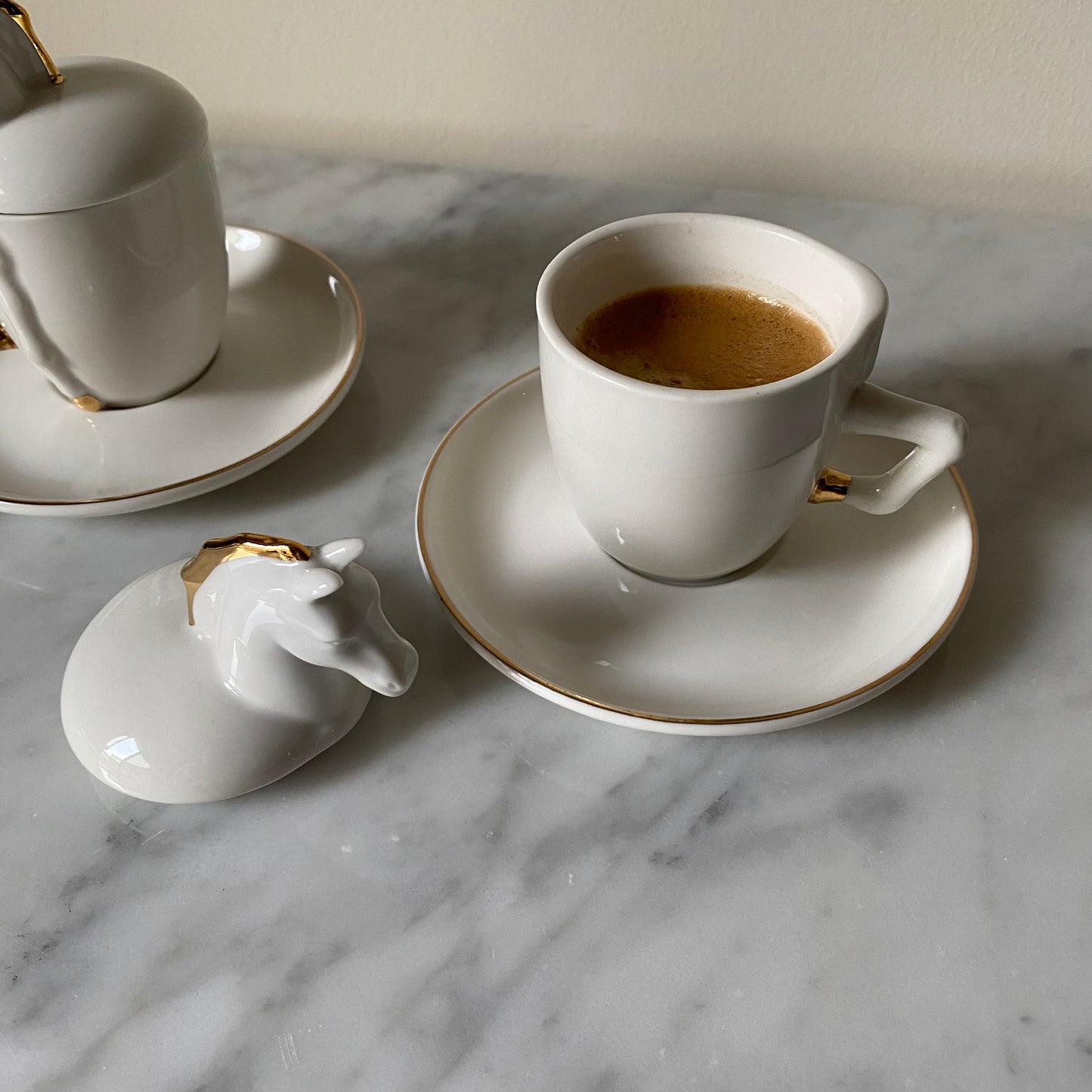 Horse Espresso Cups Set Of 2 Pieces