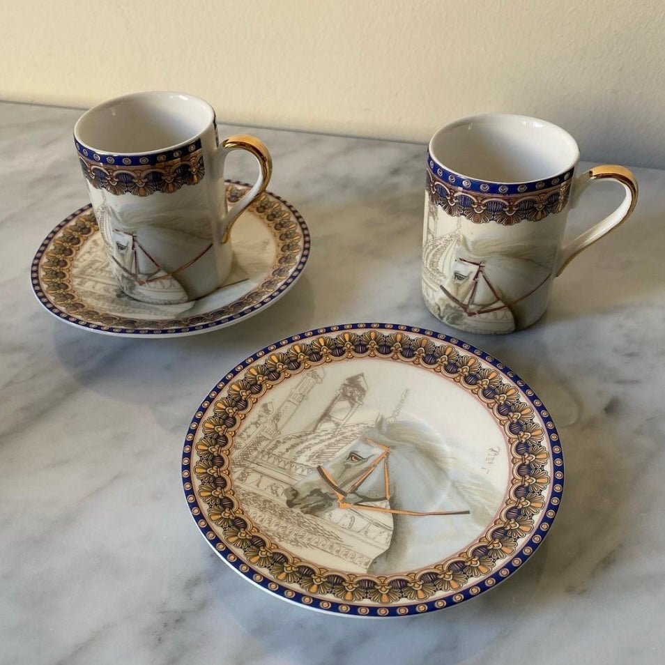 Horse Espresso cups set of 2 pieces