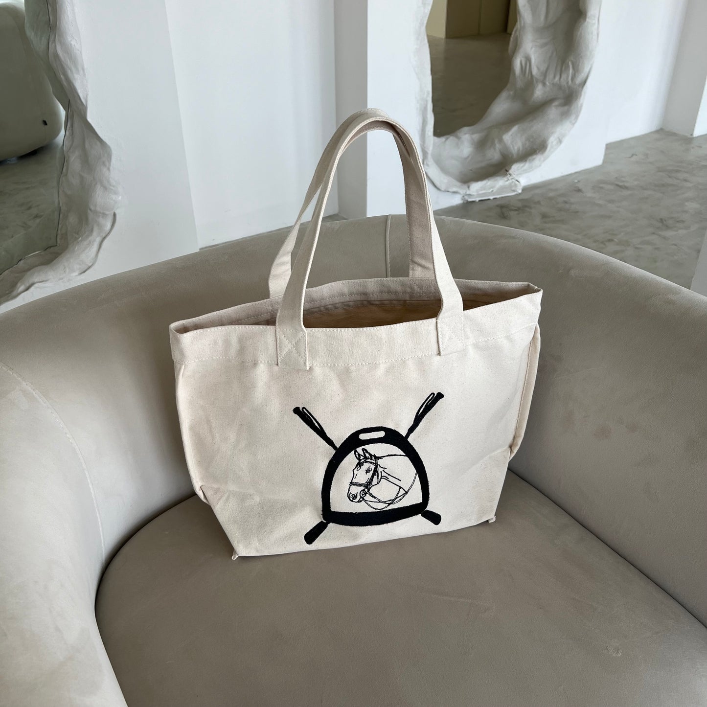 Saddle Snaffle Canvas Tote Bag