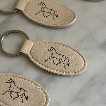 Horse Keychain Leather