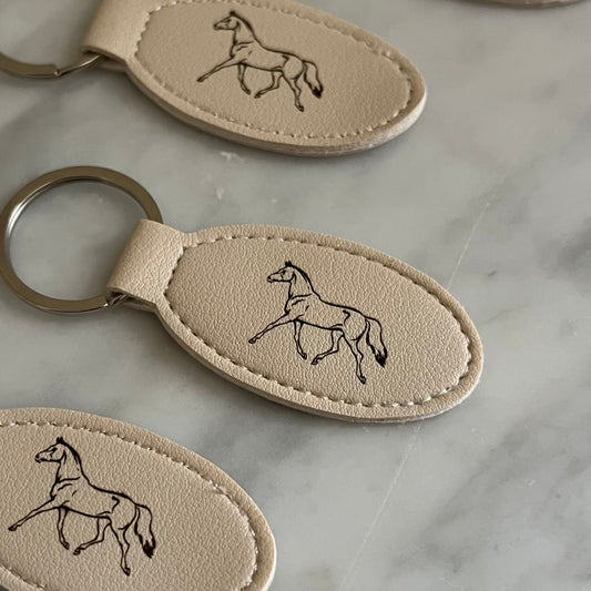 Horse Keychain Leather