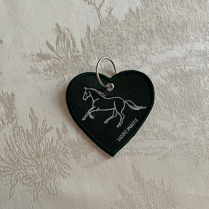 Horse Keychain Dark Green