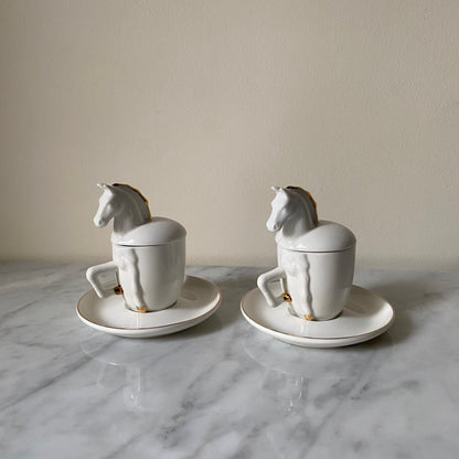 Horse Espresso Cups Set Of 2 Pieces