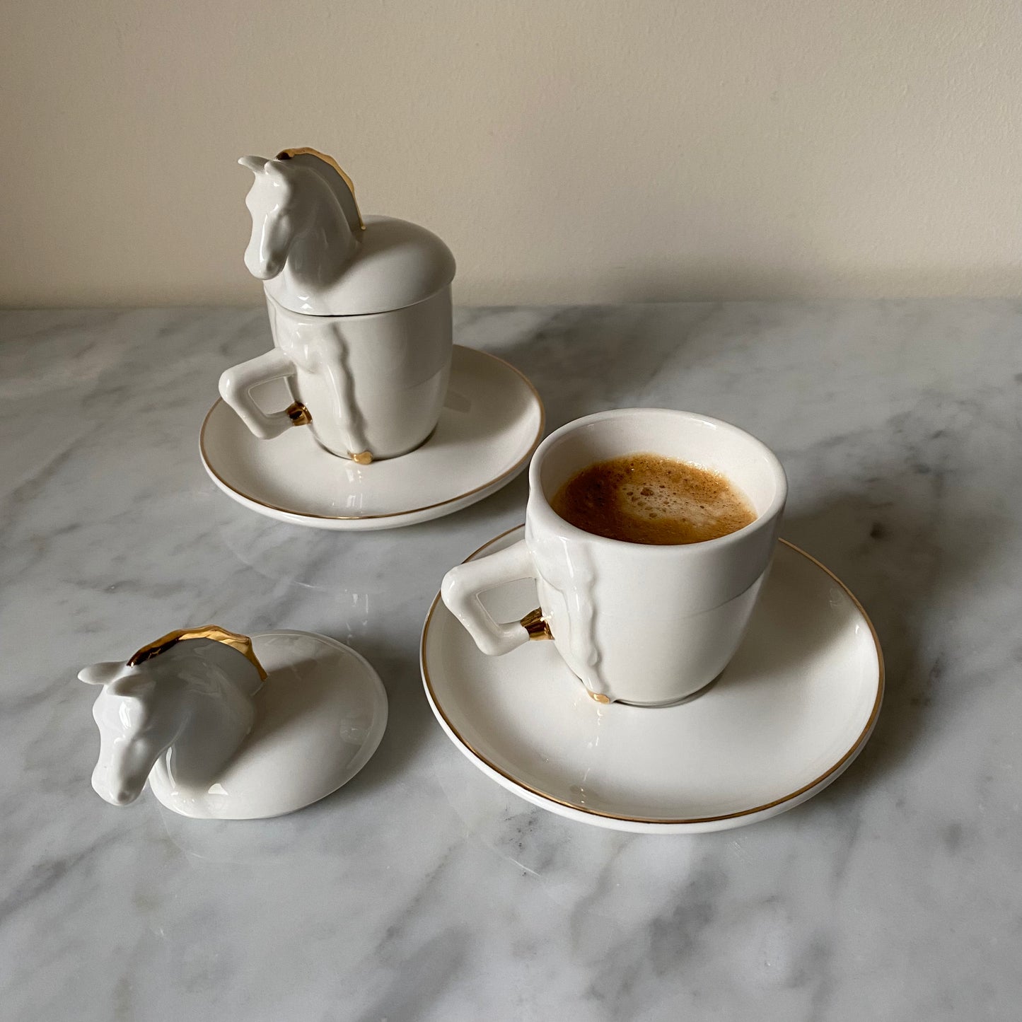 Horse Espresso Cups Set Of 2 Pieces