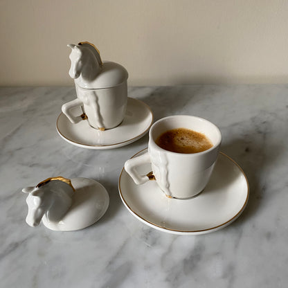 Horse Espresso Cups Set Of 2 Pieces