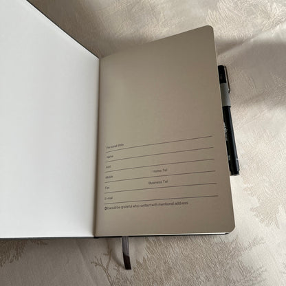Horse Notebooks Leather Gray