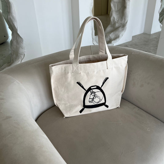 Saddle Snaffle Canvas Tote Bag