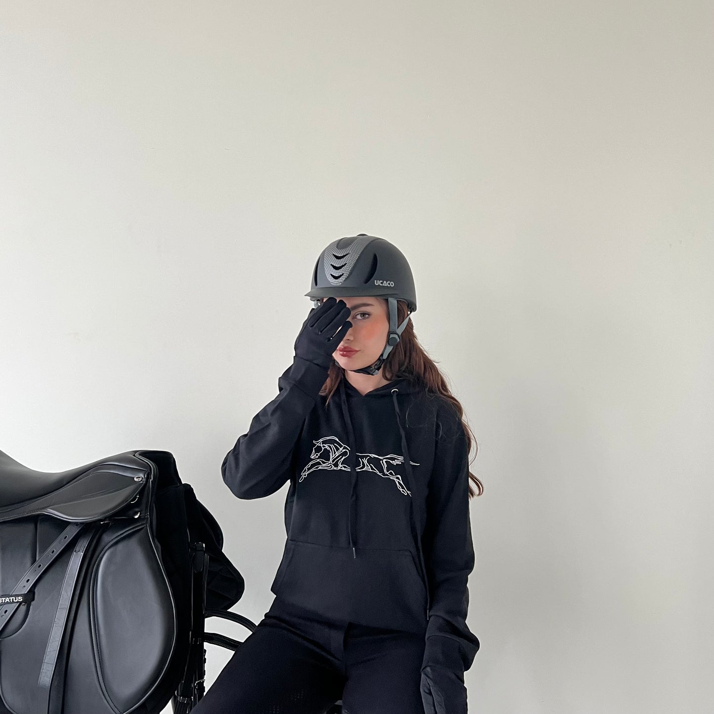 Horse Black Hoodie