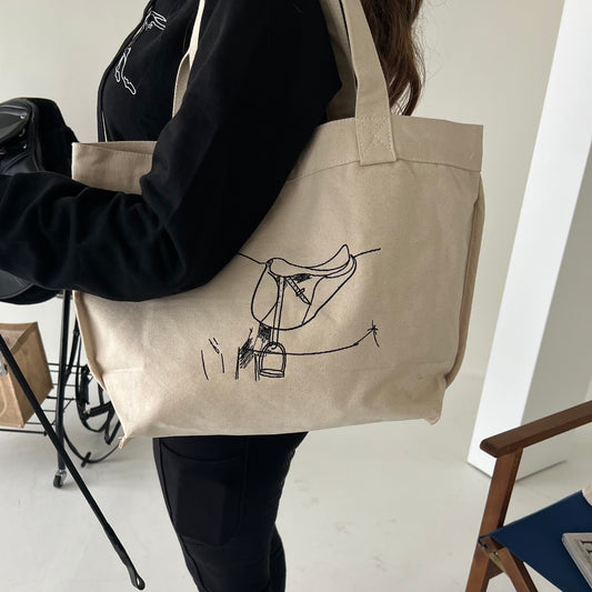 Saddle Snaffle Canvas Tote Bag