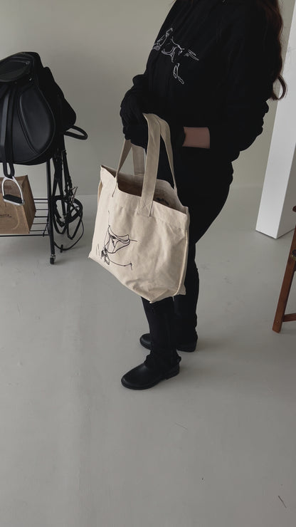 Saddle Snaffle Canvas Tote Bag